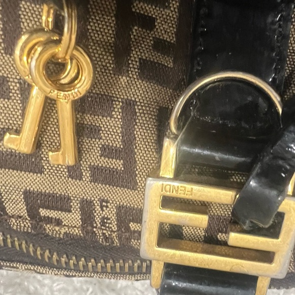 FENDI Multicolor Zucchino Coated Canvas Spalmati Forever Boston Bag - Picture 8 of 16